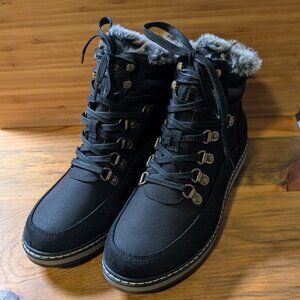 White Mountain Womens Tamasha Black Winter & Snow Boots 7.5 Medium